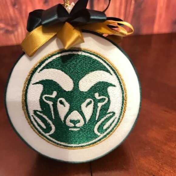 Colorado State University Rams Handmade Ornament ribbon accent - Picture 3 of 4